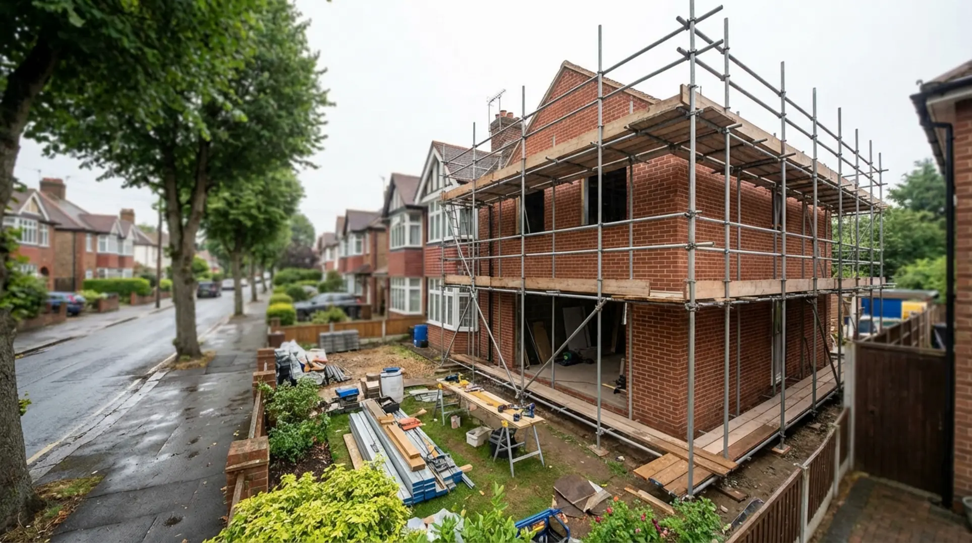 Construction site illustrating why Squarespace hurts local SEO for builders UK