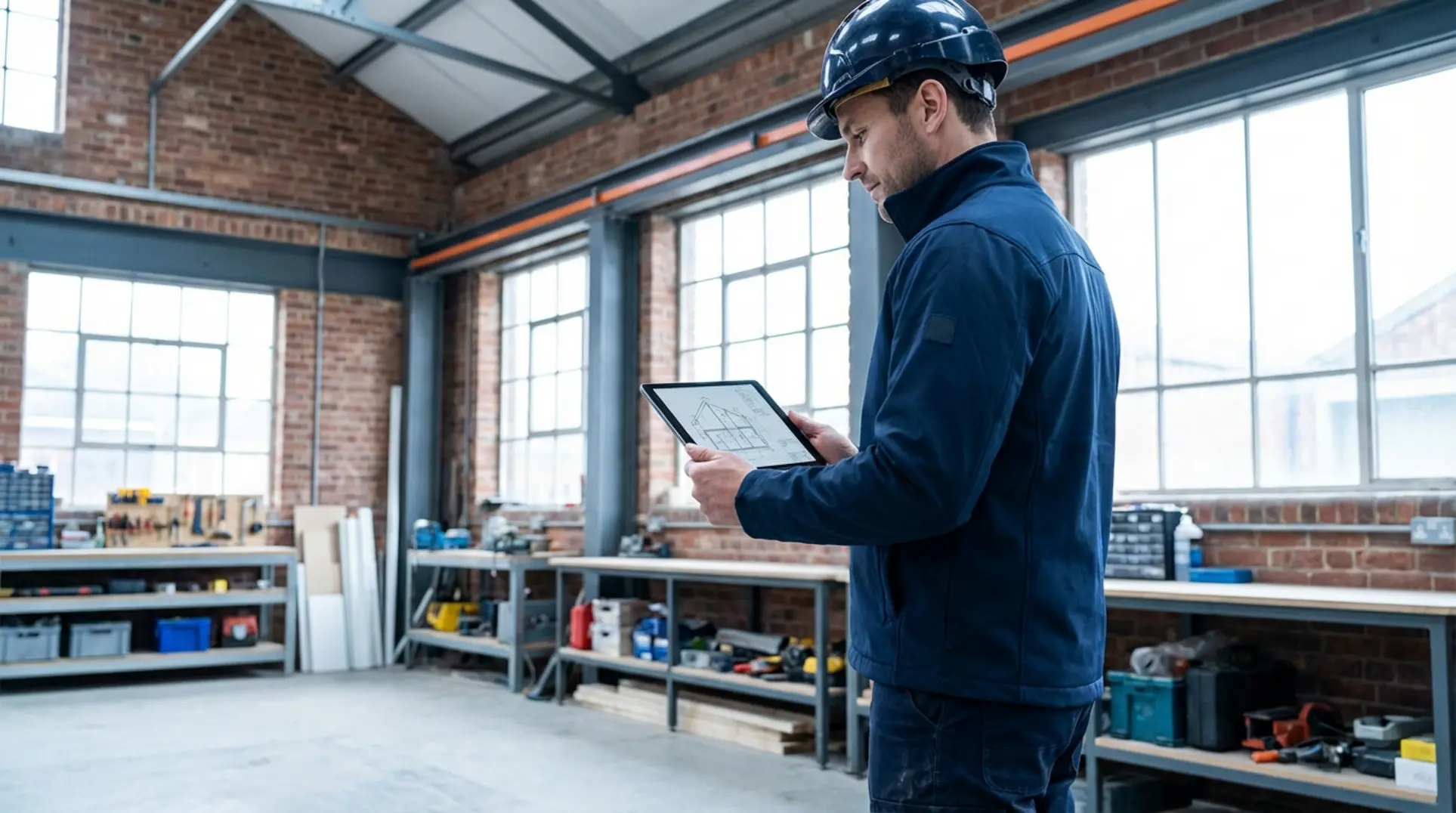Tradesperson reviewing starting a trade business checklist 2026 on tablet